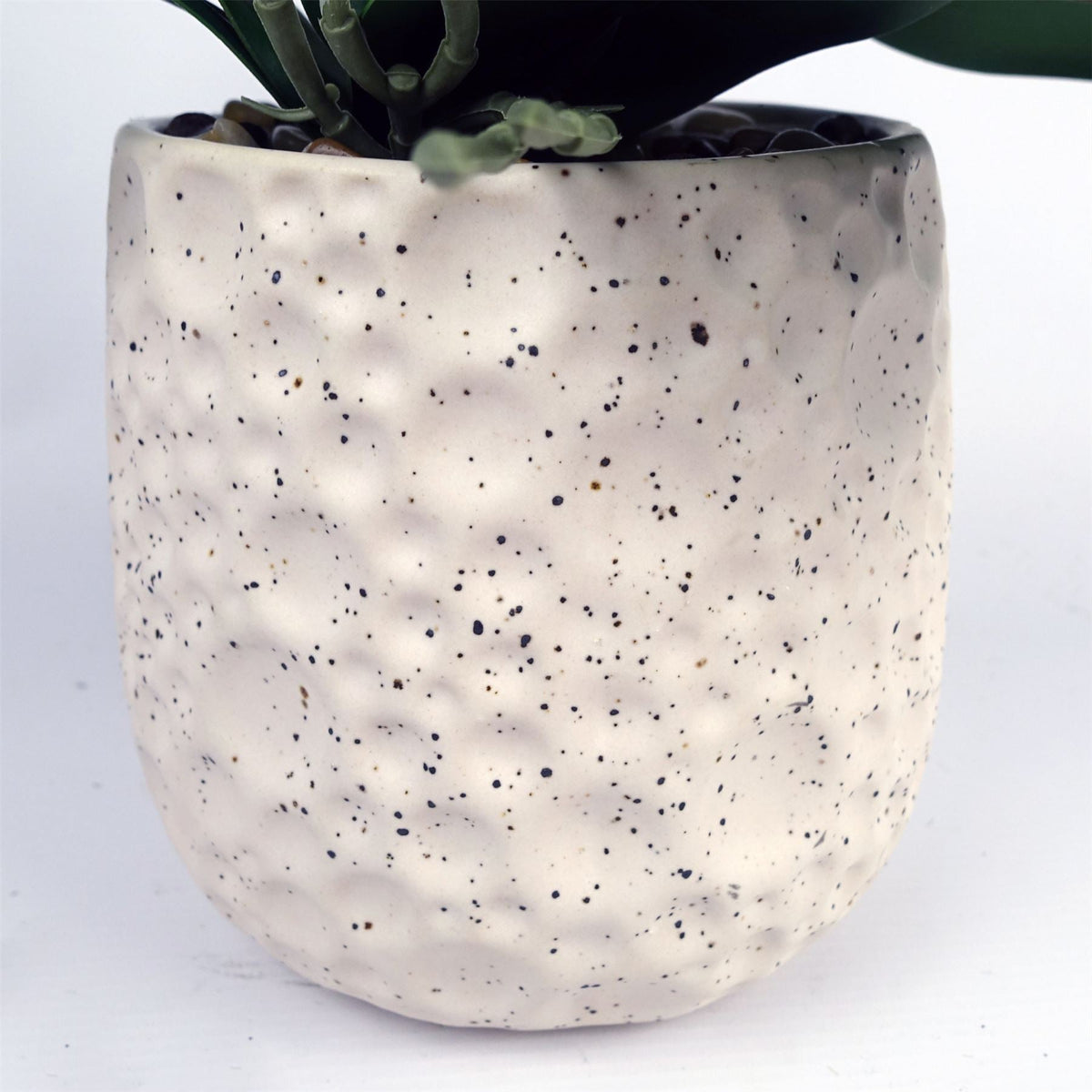 Artificial White Bubble-Pot Orchid — 60cm — detail 2